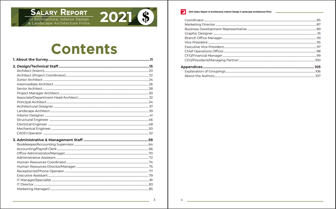 2021 Salary Survey Report of Architecture, Interior Design & Landscape Architecture Firms Preview #2