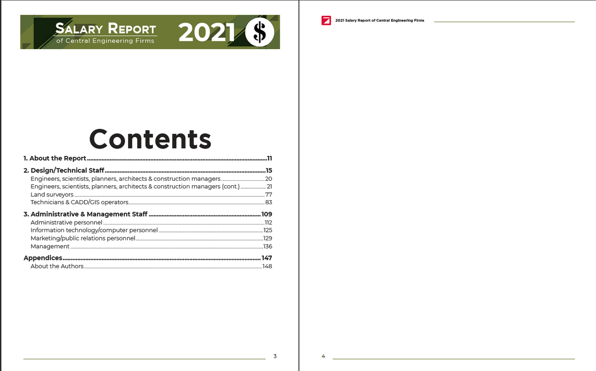 2021 Salary Survey Report of Engineering Firms Cover