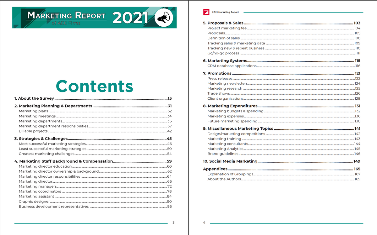 2021 Marketing Report of AEC Firms Cover