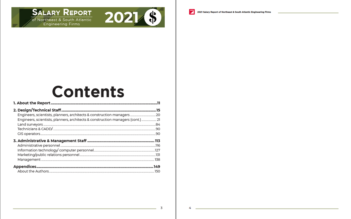 2021 Salary Survey Report of Engineering Firms Cover