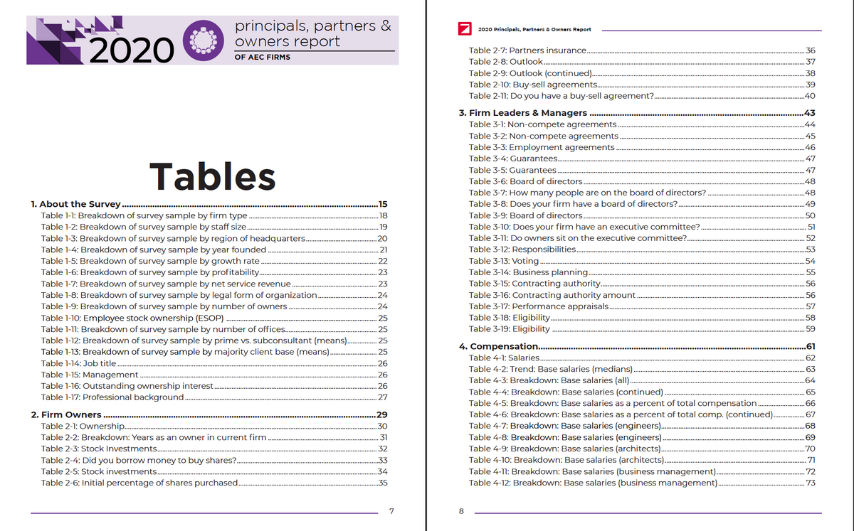 2020 Principals, Partners & Owners Report Cover