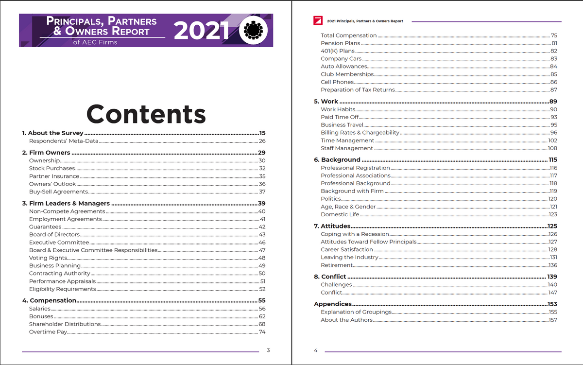 2021 Principals, Partners & Owners Survey Report Cover